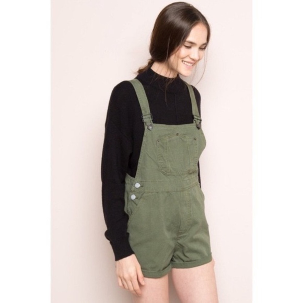 Army Green Brandy Melville short overalls size small lightly worn